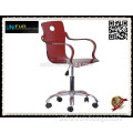 Gas lift acrylic office chair armrest with backrest and wheels